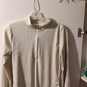 Cream Half-Zip Bodysuit